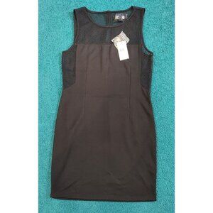 Eric + Lani Dress Sleeveless Mesh Top Black SZ Small Sheer NWT